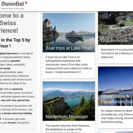 Concierge, Boat House Scenic Views By Swisshut Sigriswil