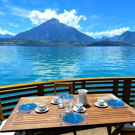 Chalet SwissHut Stunning Views Alps Lake - Chalet Monbijou Sigriswil